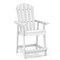 Costway 1/2/4 PCS Tall Bar Stool HDPE Patio Chair with Armrest Footrest Home Indoor Outdoor White
